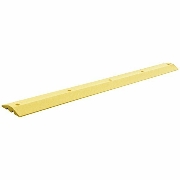 Plastics-R-Unique 210108SBYL 2'' x 10'' x 9' Yellow Plastic Speed Bump with Channels 466210108SBY